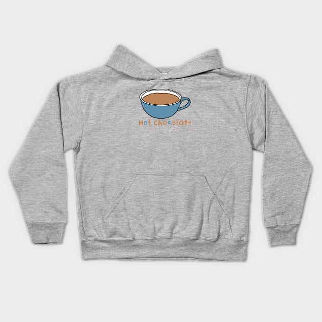 Hot Chocolate in a Cup Food Kids Hoodie by ellenhenryart